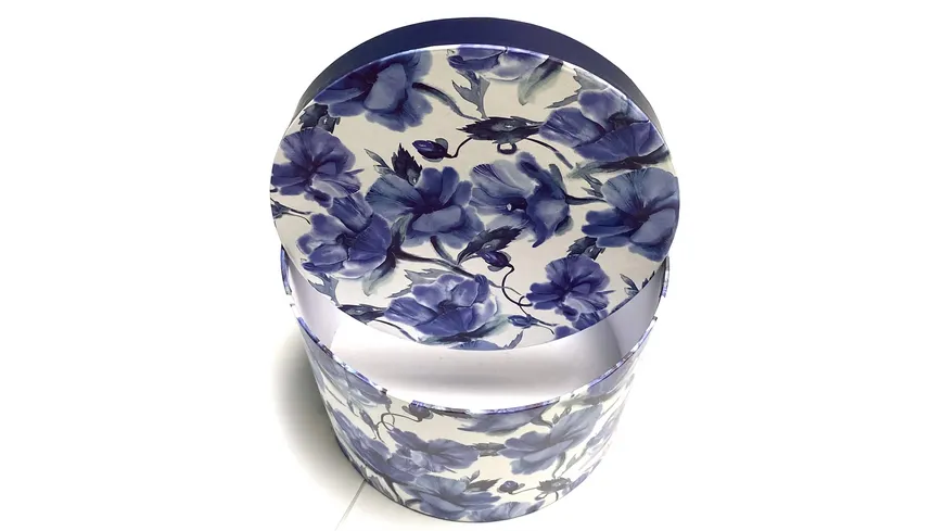 Rund-Kartonage Blumen  20x14cm