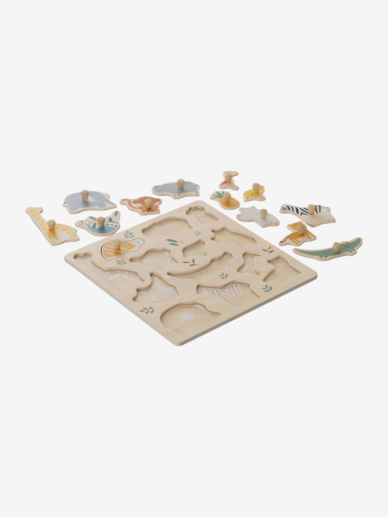 Puzzle boutons Jungle en bois FSC® multicolore