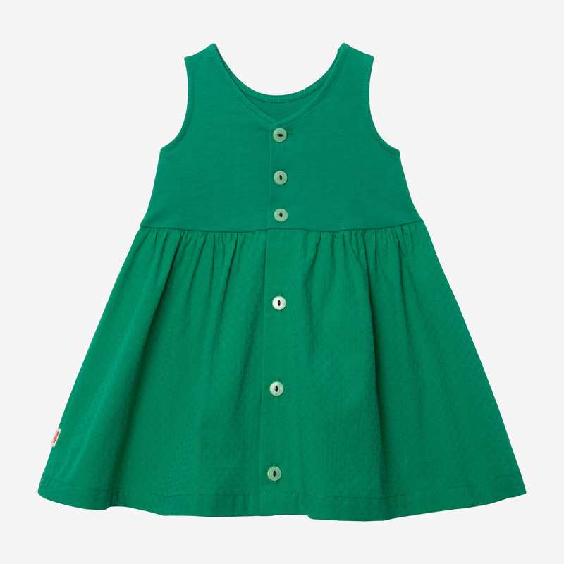 Robe bébé fille bi matière verte Catimini