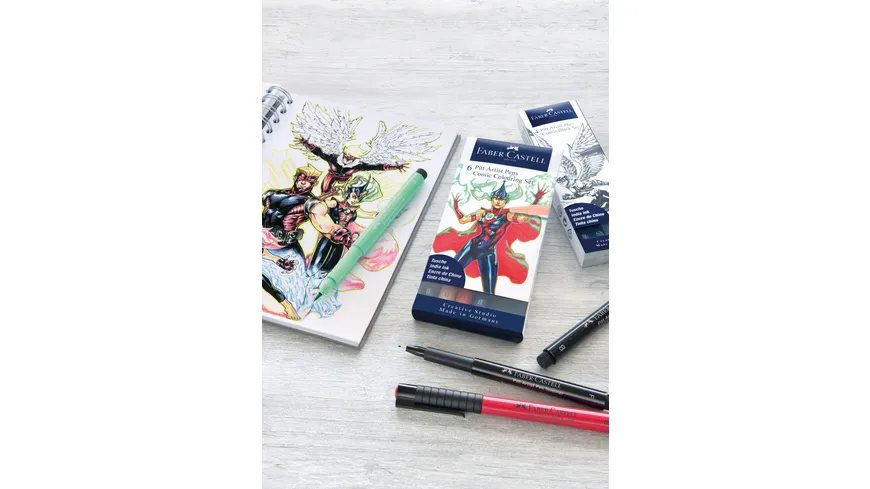 FABER-CASTELL Tuschestift Pitt Artist Pen Comic 6er Set