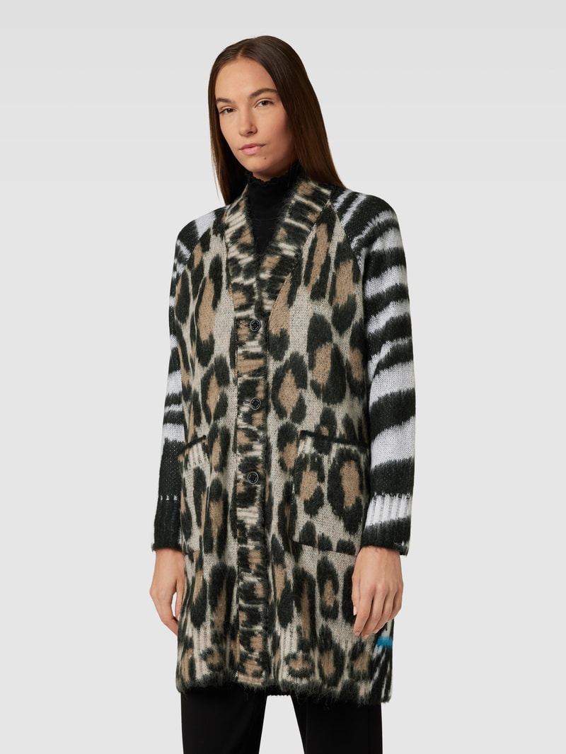 Longcardigan mit Knopfverschluss in camel