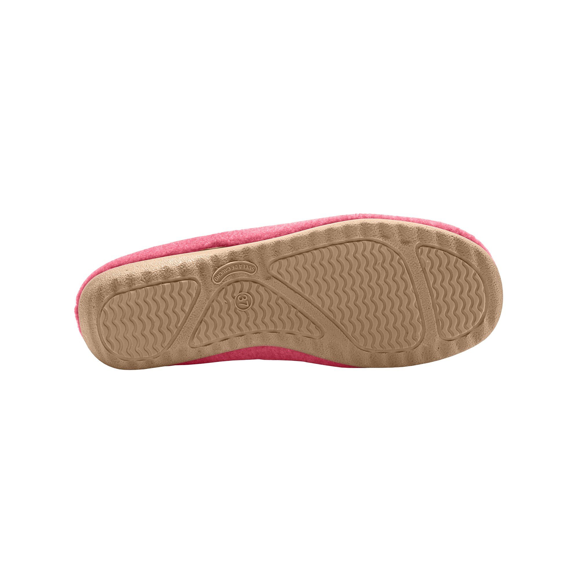 Chaussons ballerines feutrine avec fleur appliquée