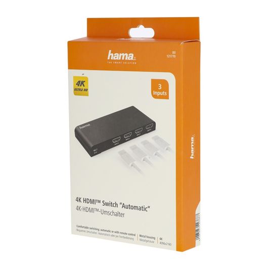 Splitter HDMI 4K HAMA 3 intrări / 1 ieșire