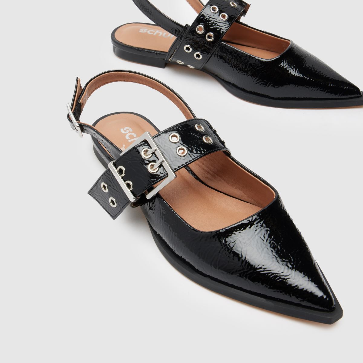 Schuh – Lorella Point – Svarta platta skor