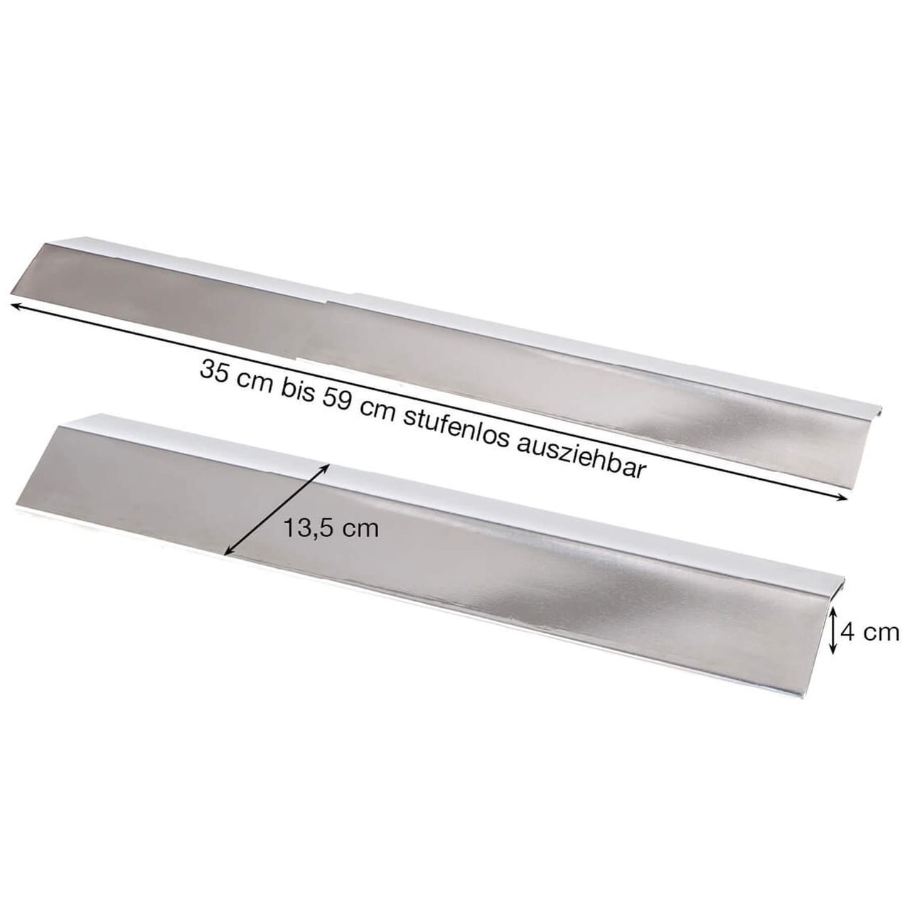 Allgrill Ausziehbares Allgrill Universal-Flammschutzblech Edelstahl 35-60 cm - Gasgrill Zubehör