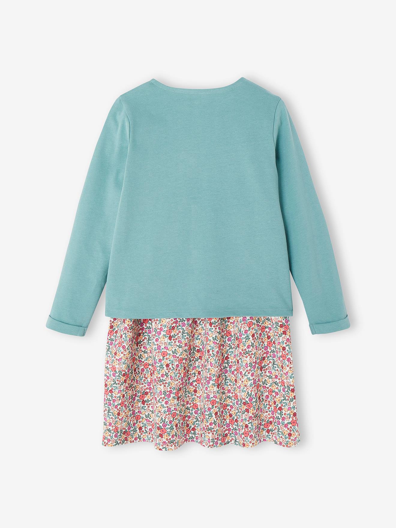 Vertbaudet Mädchen-Set: Kleid + Cardigan Oeko Tex - malve