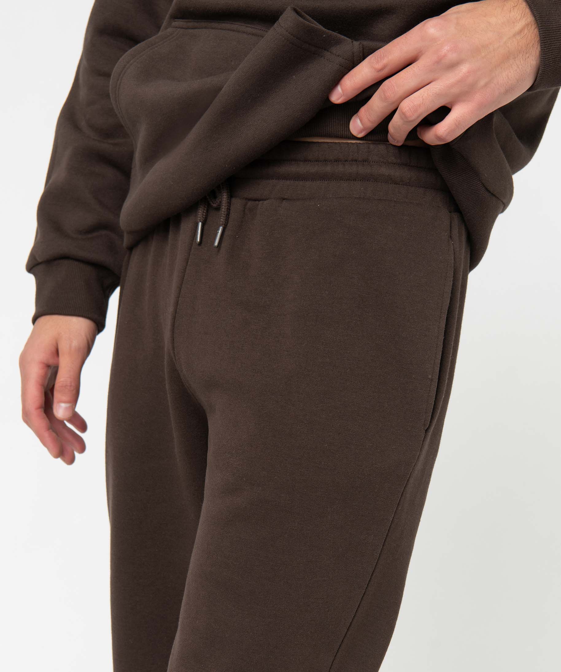 Pantalon de jogging homme molletonné marron | GEMO