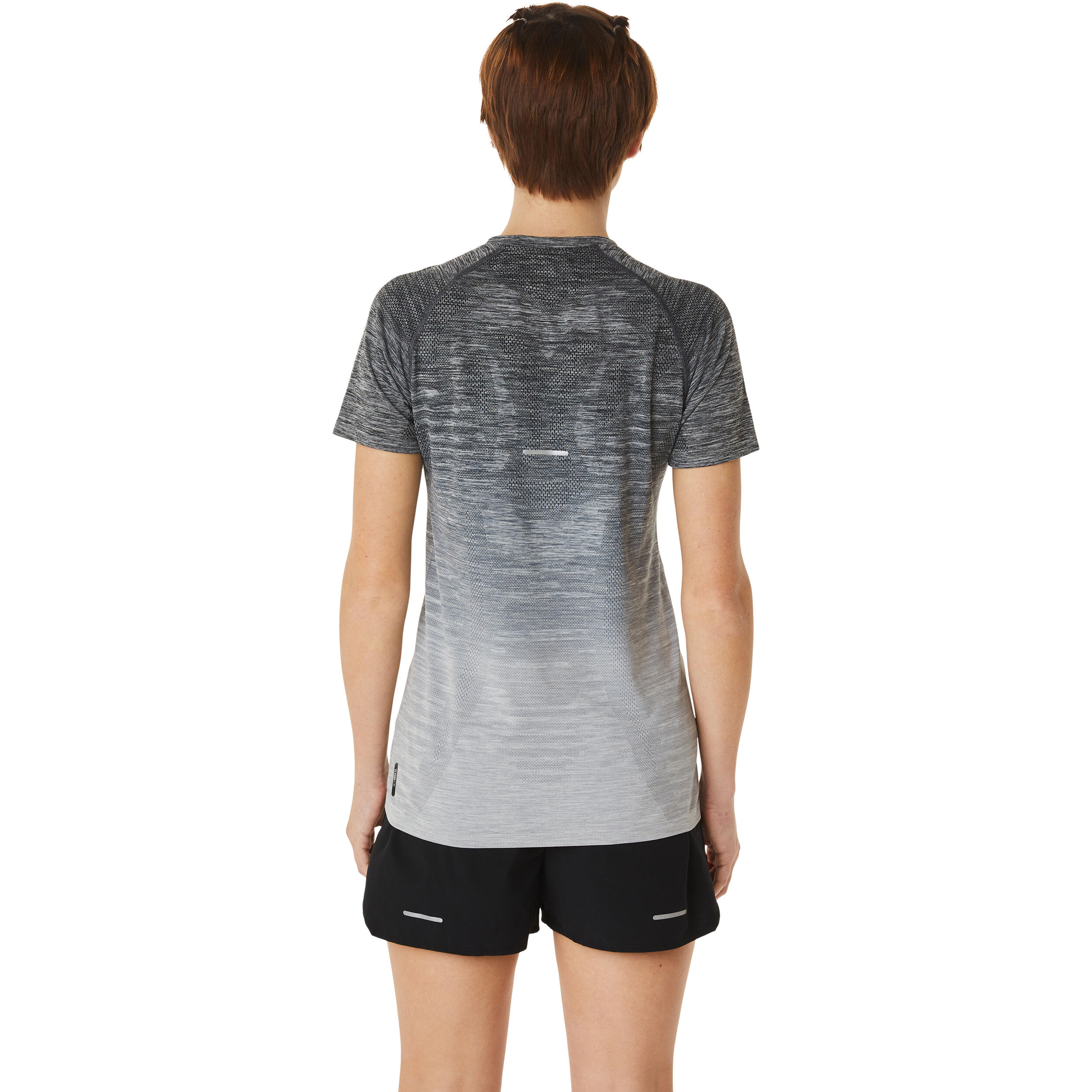 Seamless Laufshirt Damen - Weiß, Grau