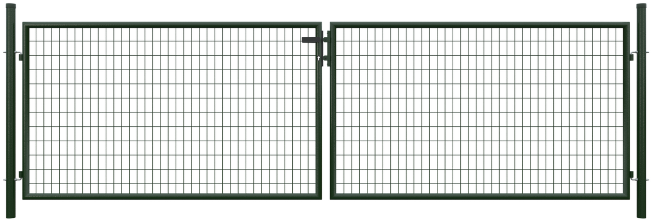 TETZNER & JENTZSCH Metall Doppeltor B4000 x H1200 mm inkl. Pfosten   Beschlägen RAL7016 anthrazit