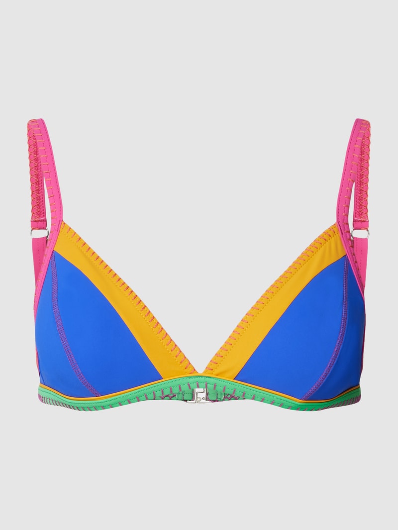 Bikini-Oberteil mit Colour-Blocking-Design Modell 'TAEKO' in royalblau