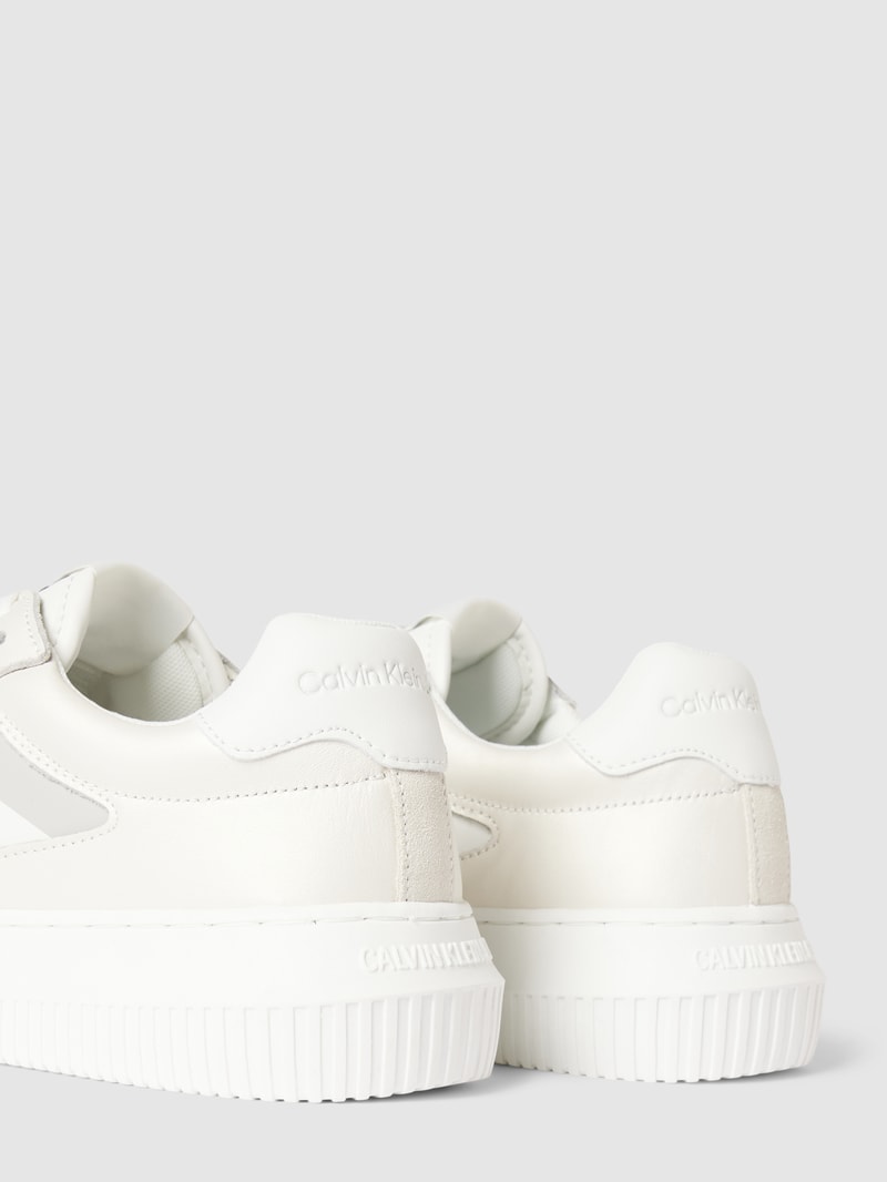 Sneaker aus Leder mit Label-Details Modell 'CHUNKY' in beige