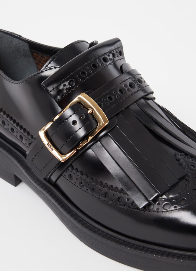 Tod's loafer i kalveskinn med frynser