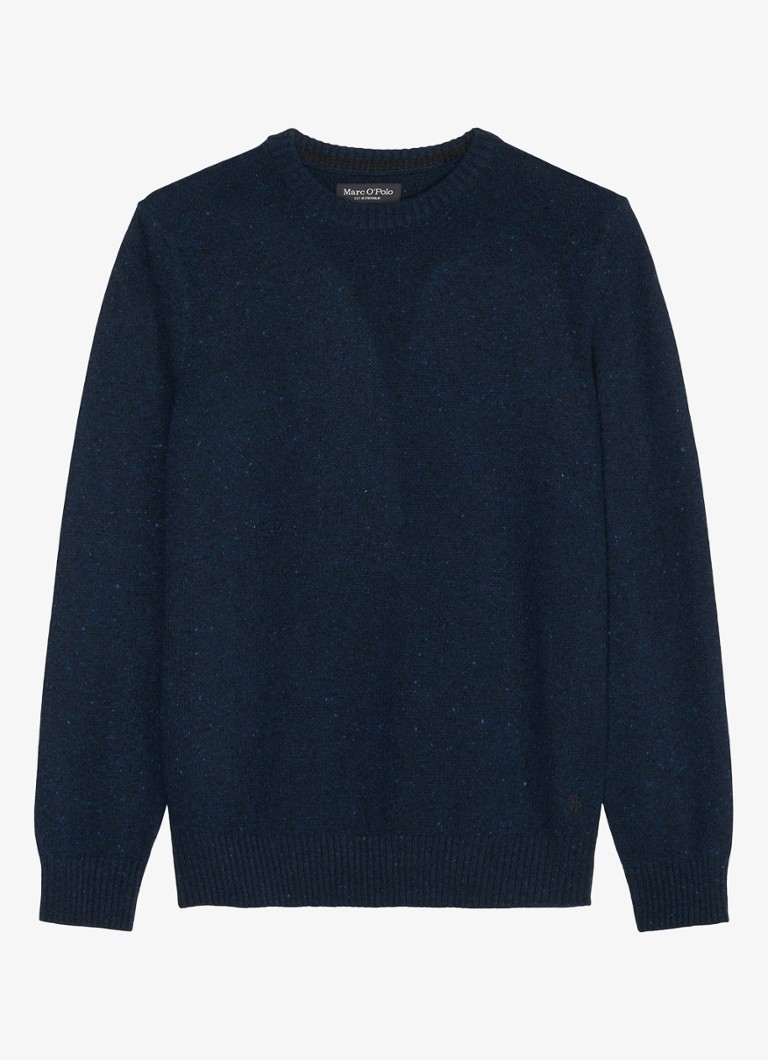 Marc O'Polo Fine-knit wool blend pullover with melange design