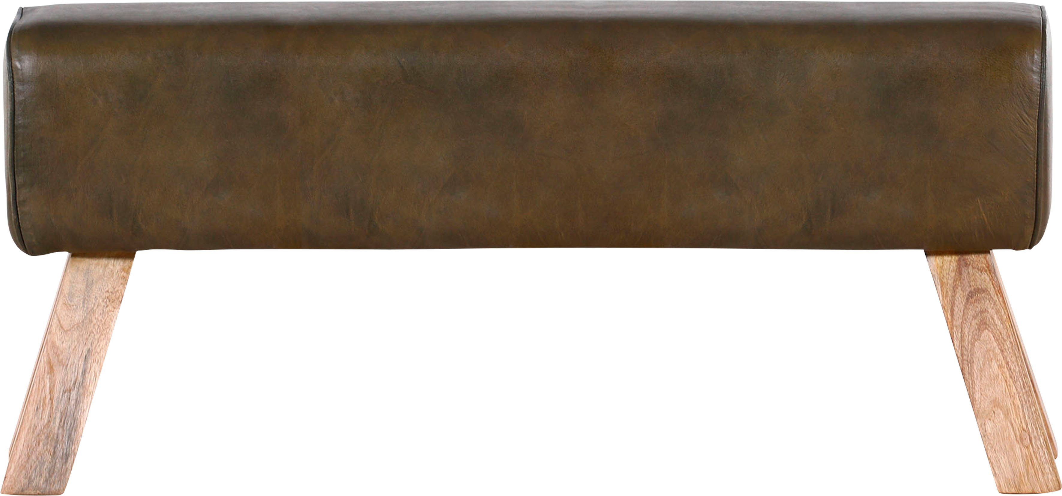 Gutmann Factory Hockerbank Pipe, Retrohocker, mit Ziegenleder Bezug