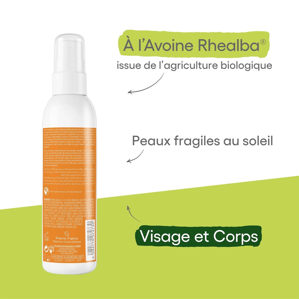 A-Derma PROTECT Spray très haute protection 50+200ml Spray solaire