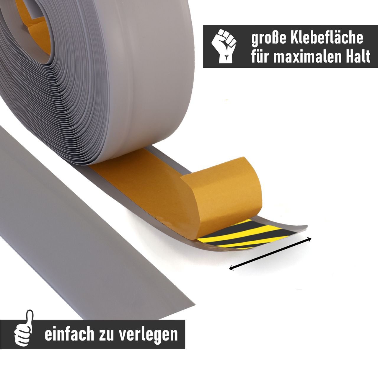 Lemodo Weichsockelleiste hellgrau, 25m Rolle