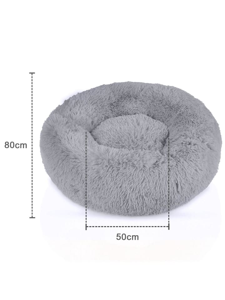 Intirilife Hundebett Katzenbett in Hell Grau 80cm günstig kaufen 80 cm