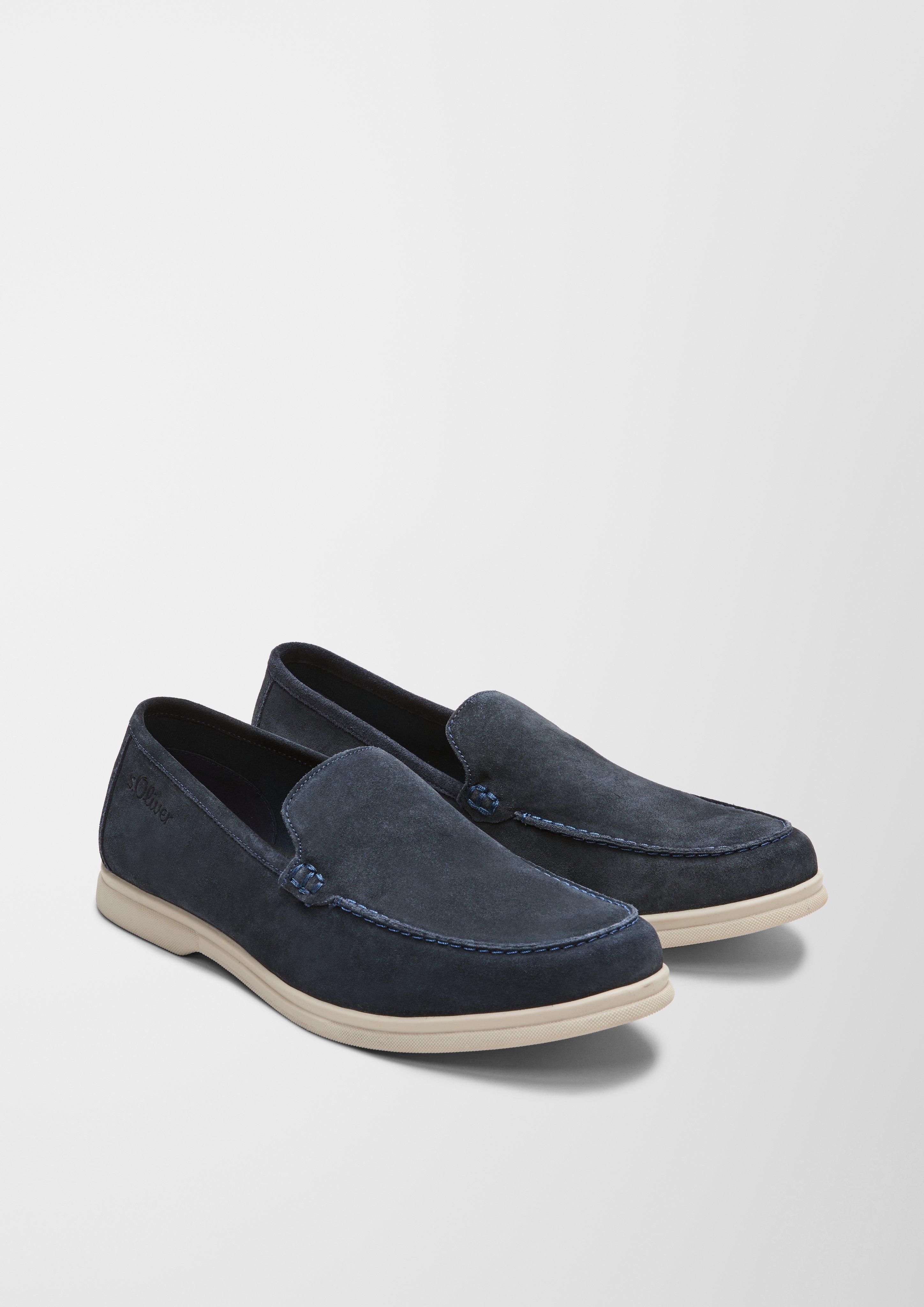 Velours-Slipper mit Ziernaht  6007830-805