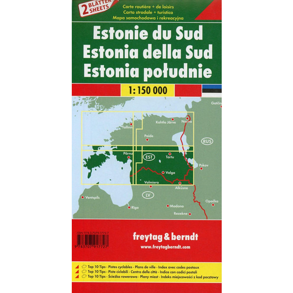 Estland Nord und Süd, Autokarten Set 1:150.000 - Straßenkarte