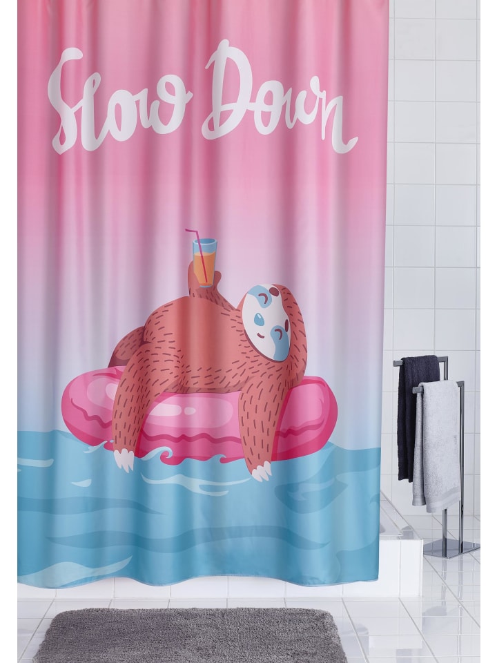 RIDDER Duschvorhang Textil Slow Down multicolor 180x200 cm günstig kaufen onesize