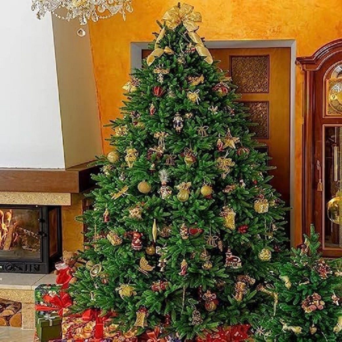JUNG Künstlicher Weihnachtsbaum Künstlicher Spritzguss Weihnachtsbaum 190cm Tannenbaum Weihnachtsdeko, Edeltanne, Nordmanntanne Premium Edel, Baum Tanne, Christbaum + Ständer Weihnachtsbäume künstlich Naturgetreu Nordmann