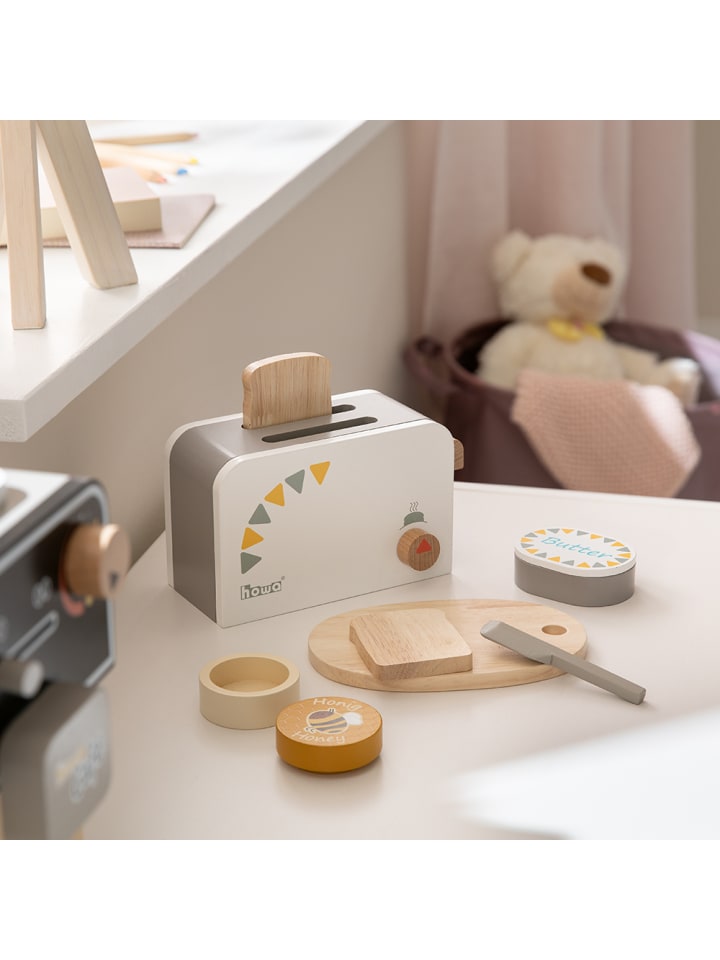 howa Kaffeemaschine und Toaster aus Holz incl. 13 tlg. Zubehör ab 3 Jahre günstig kaufen onesize