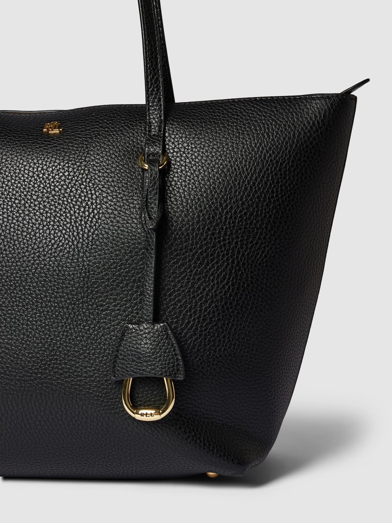 Tote Bag in Leder-Optik Modell 'KEATON' in schwarz