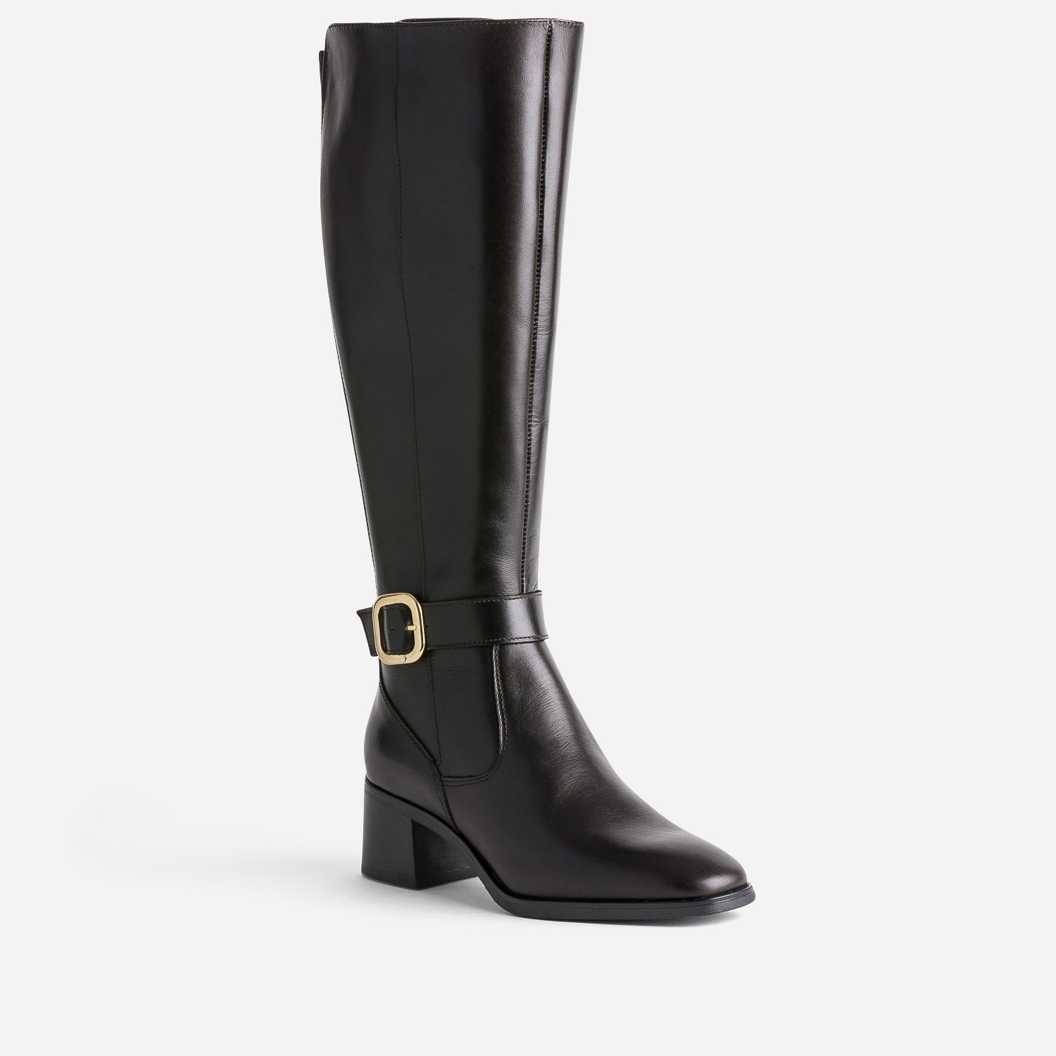Botte marron foncé cuir avec bride