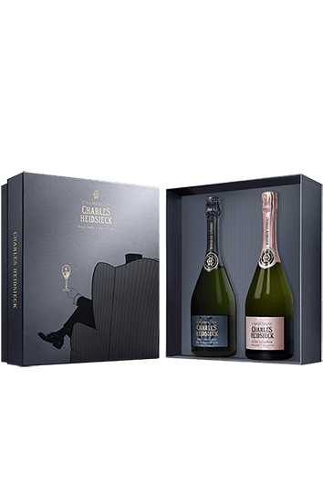 Charles Heidsieck : Coffret Armchair Brut + Rosé Réserve