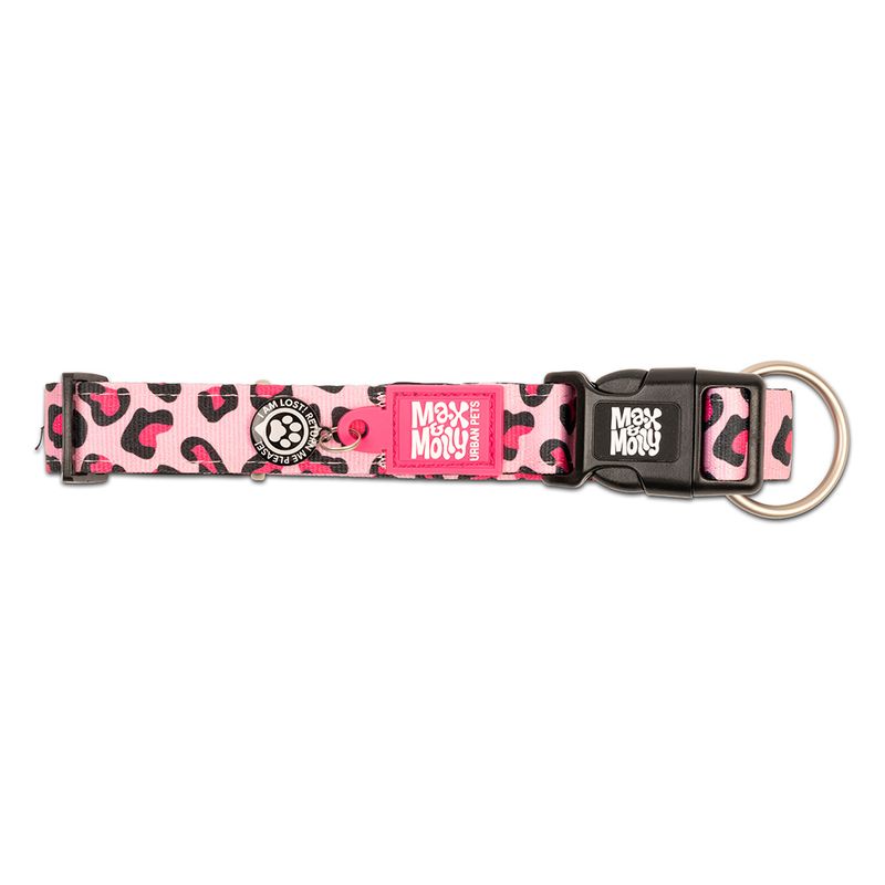 Max & Molly Smart ID Halsband Leopard Pink