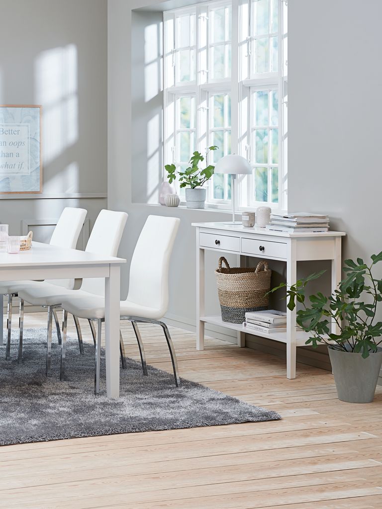Konsola NORDBY 40x110 2 szuflady 1 półka biała