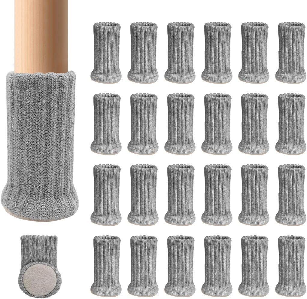 KLLGIA Stuhlsocke Stuhlbeinsocken, 24er-Pack, Bodenschutz vor Kratzern und Lärm, (1 St)