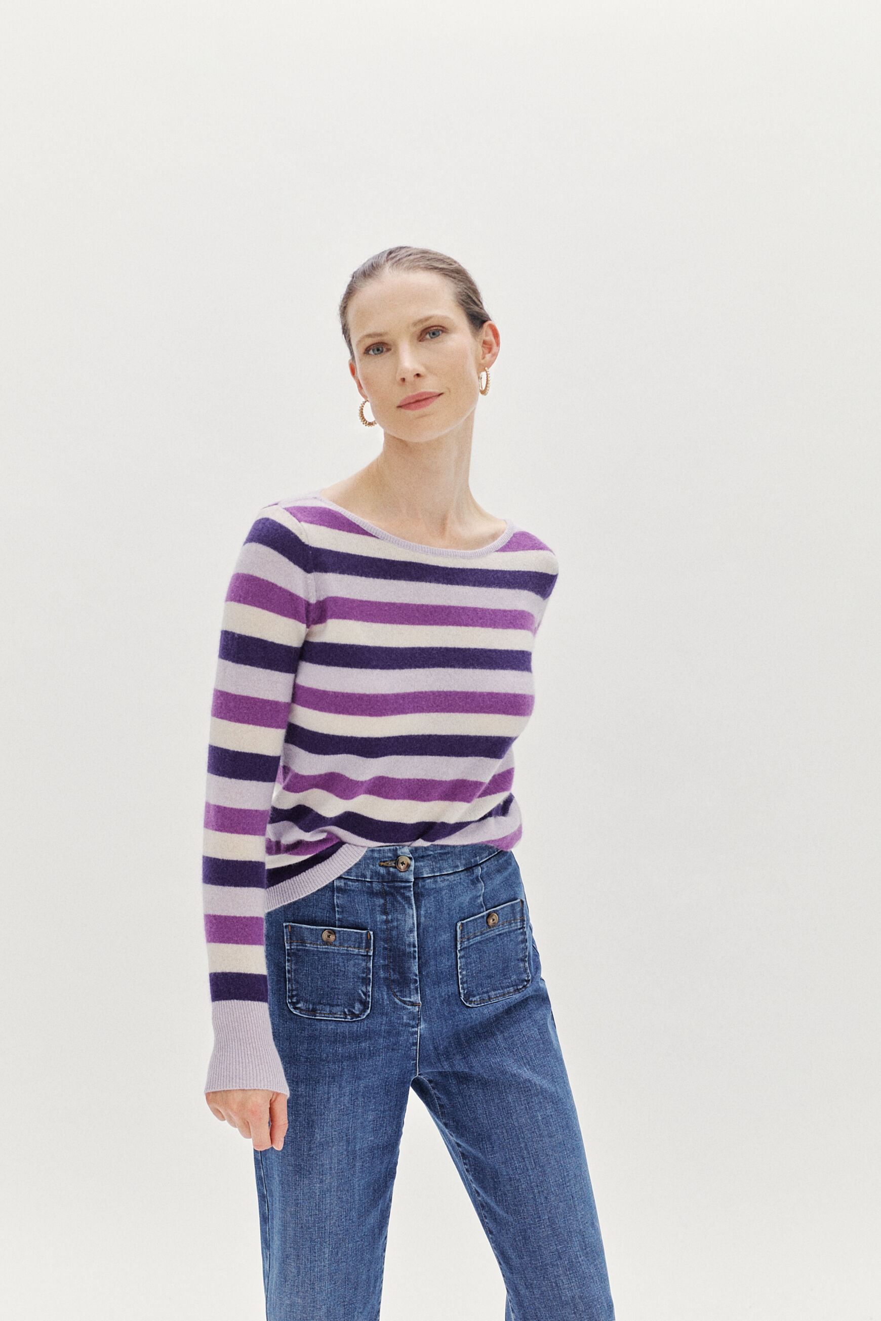 pull zelda 100% cachemire prune femme