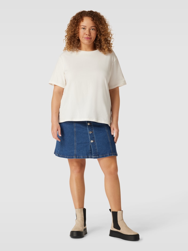PLUS SIZE Jeansrock mit Knopfleiste Modell 'PETRA' in jeans