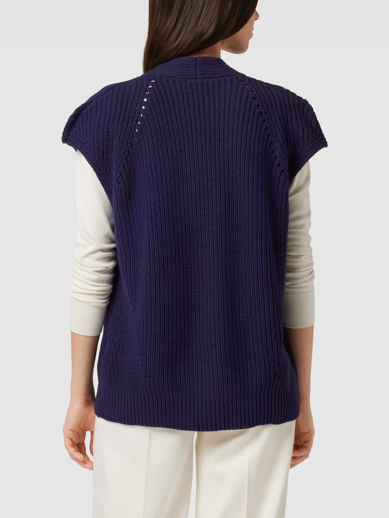 Strickweste mit Strukturmuster in marineblau