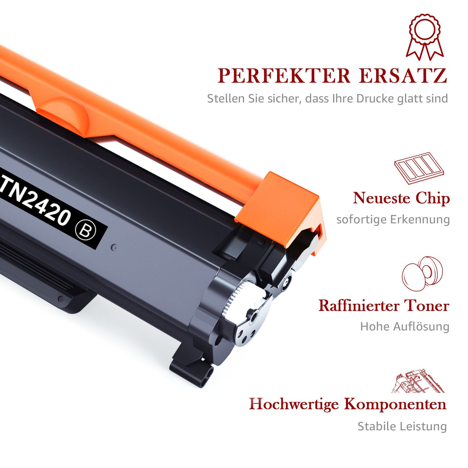 Toner Kingdom Tonerpatrone TN 2420 TN-2410 für Brother HL-L2310D DCP-L2510D MFC-L2710DN