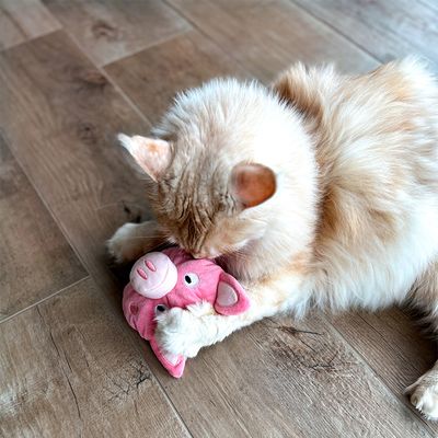 Aumüller Katzenspielzeug Schweinchen Peggy mit Baldrian