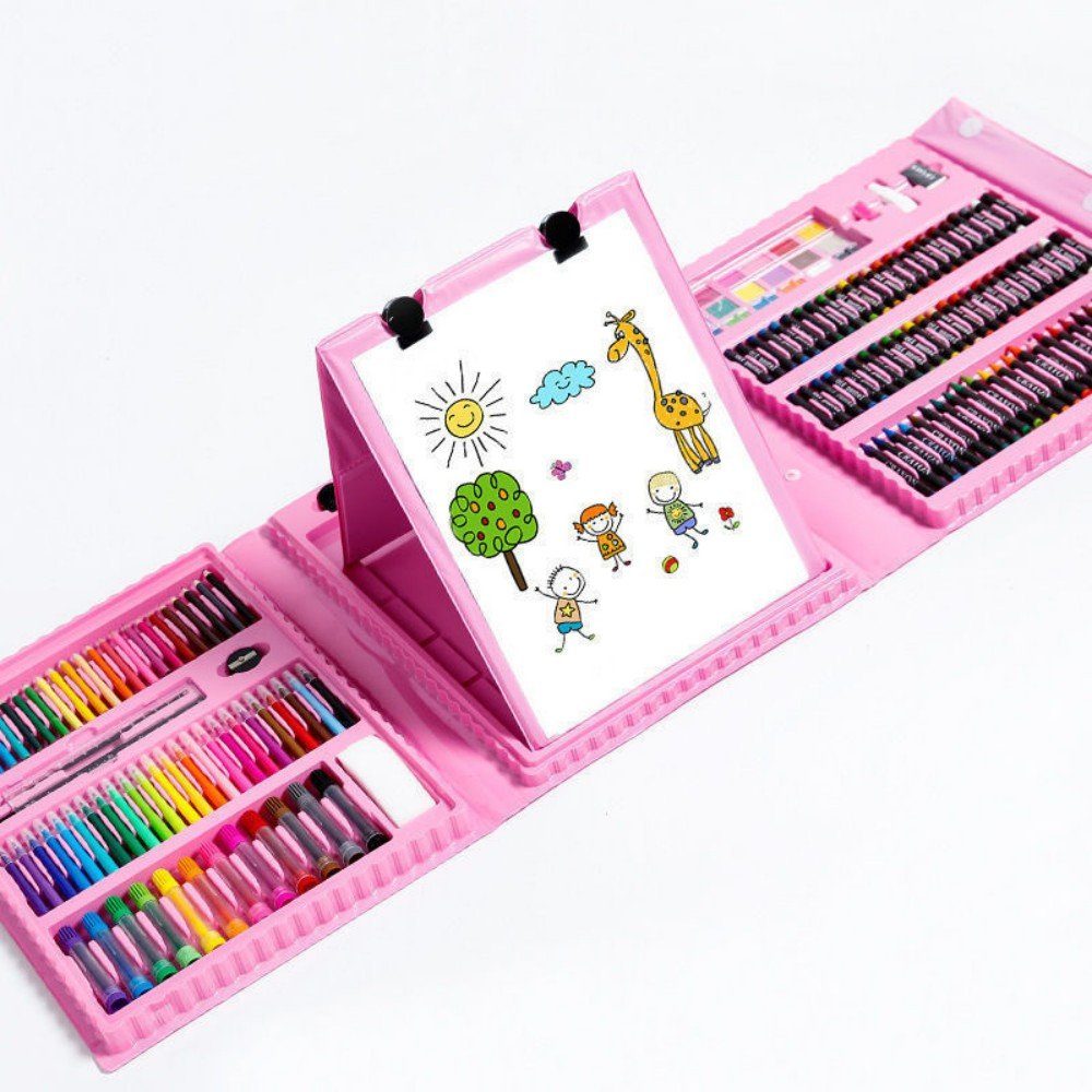 Runxizhou Malstift Premium Malset Deluxe – 208-teilig – Malkoffer Buntstifte Set