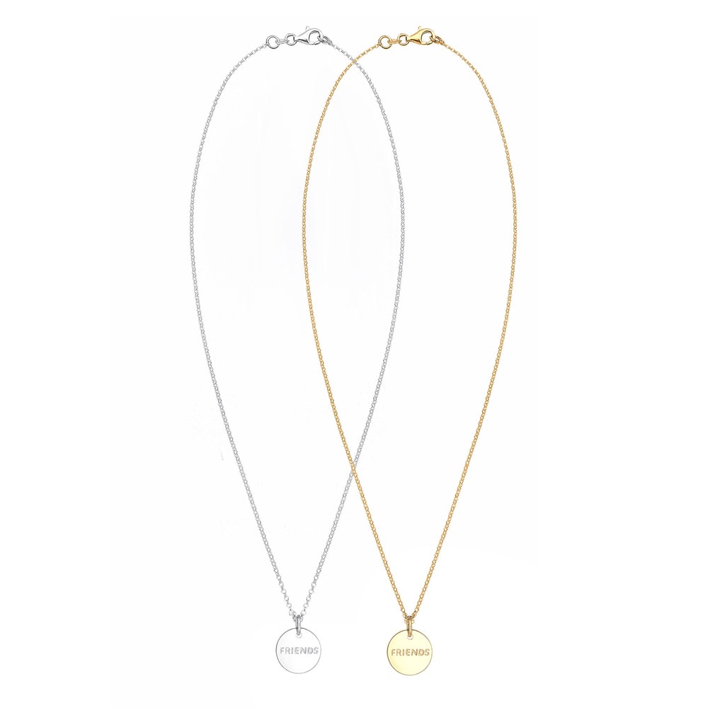 Elli Elli Collier Partnerkette Friends Infinity Bi-Color 925 Silber collier