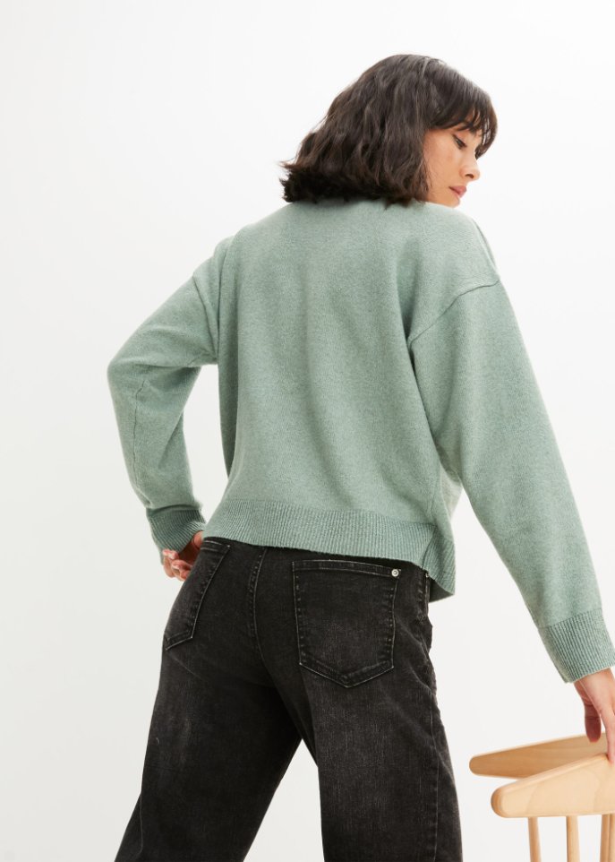 kurze Wickelstrickjacke