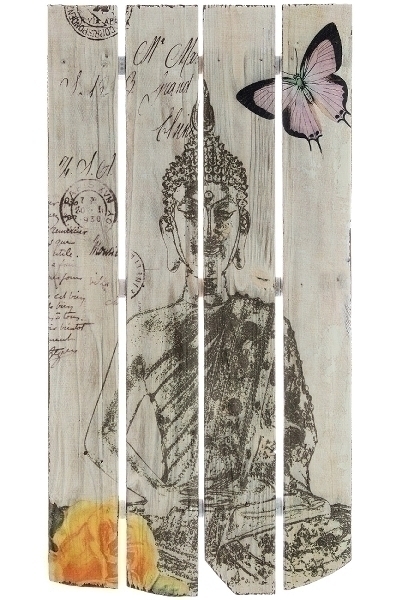 MyFlair Holzwandbild Buddha Motiv 