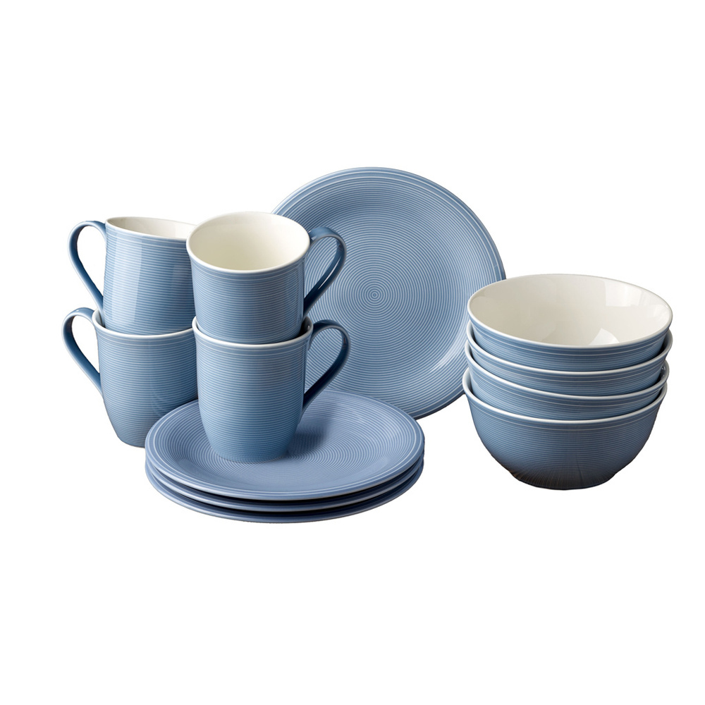 like. by Villeroy & Boch Set Petit-Dejeuner 12pcs Color Loop Horizon service de vaisselle
