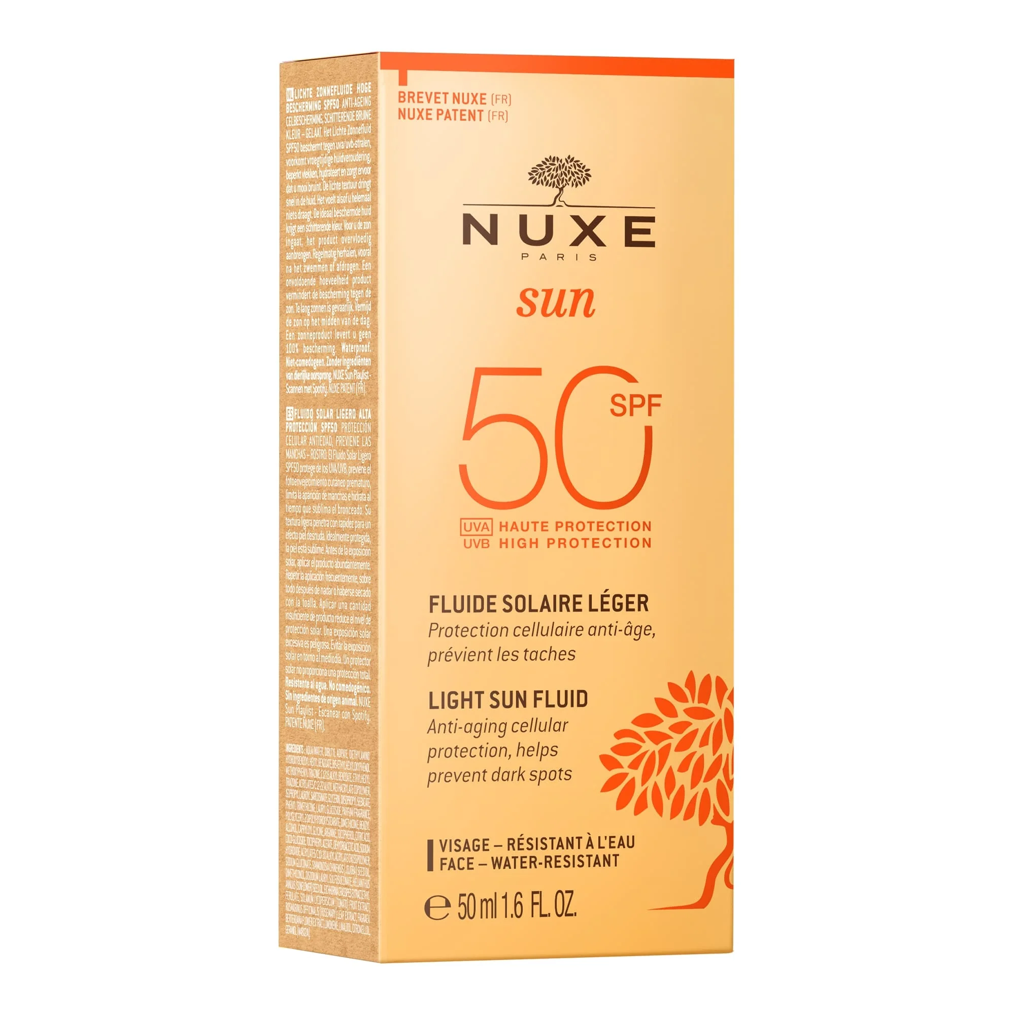 Sun Fluido Leggero Alta Protezione SPF50 – Aukštos apsaugos veido kremas nuo saulės.