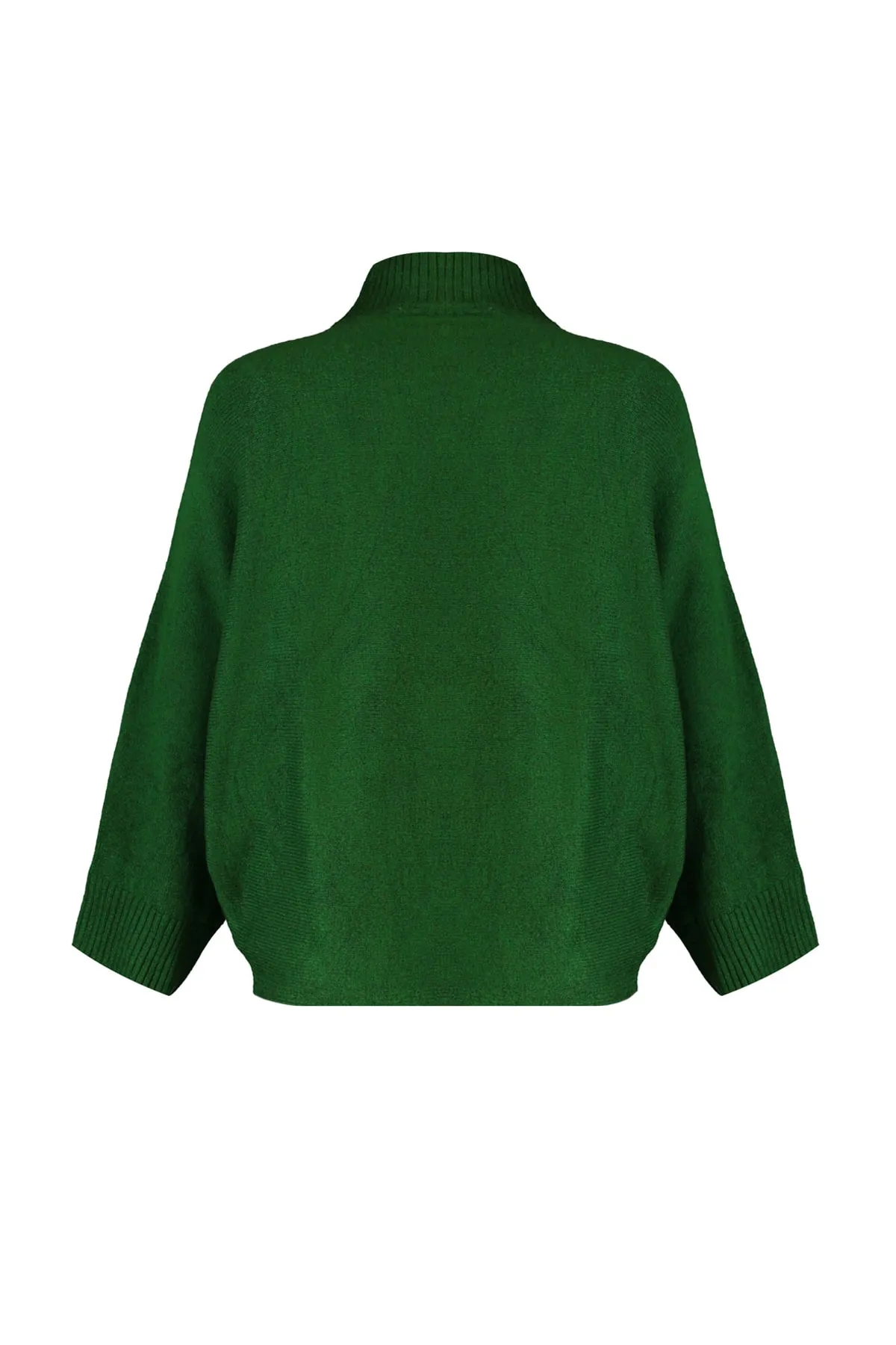 Trendyol Collection  Grüner, weich strukturierter Strickpullover mit weiter Passform TWOAW20KZ1059