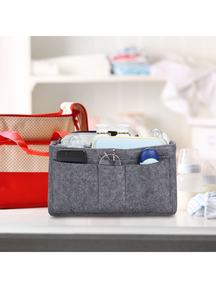 relaxdays Taschenorganizer in Dunkelgrau - (B)32 x (H)17,5 x (T)20 cm günstig kaufen onesize