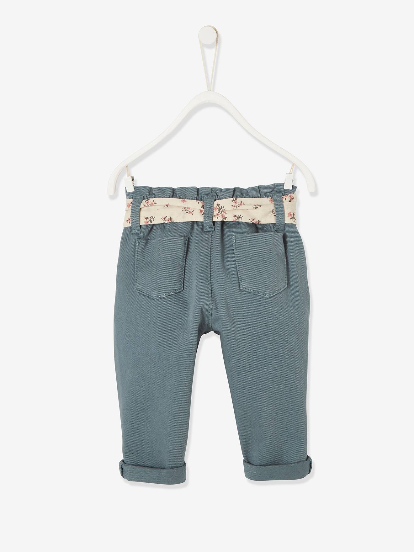 Pantalon avec ceinture en tissu bébé chaudron