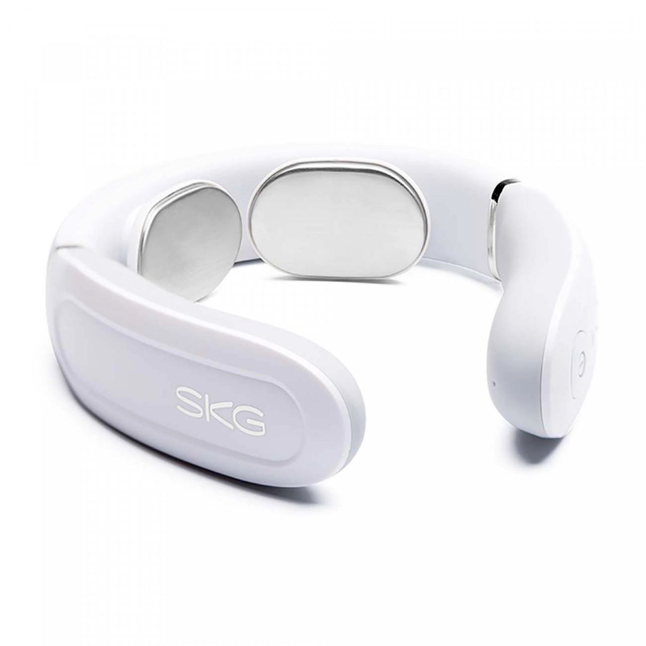 SKG 4098E Nackenmassagegerät, Elektrostimulator mit Kompresse in Weiß