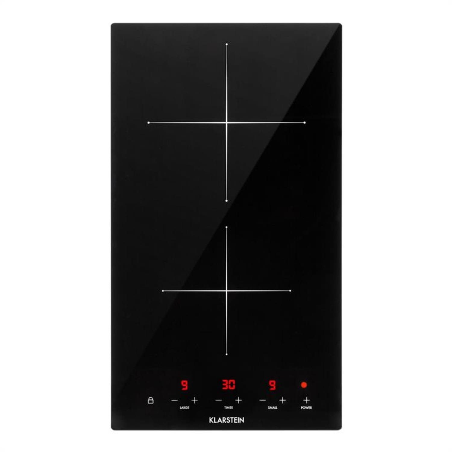 Klarstein Induktions-Kochfeld VariCook Domino Induktionskochfeld Doppelkochfeld 3100W Glaskeramik CP5-Varicook-Domino, Induktionskochfeld 2 Zonen Glaskeramik Kochfeld Induktion
