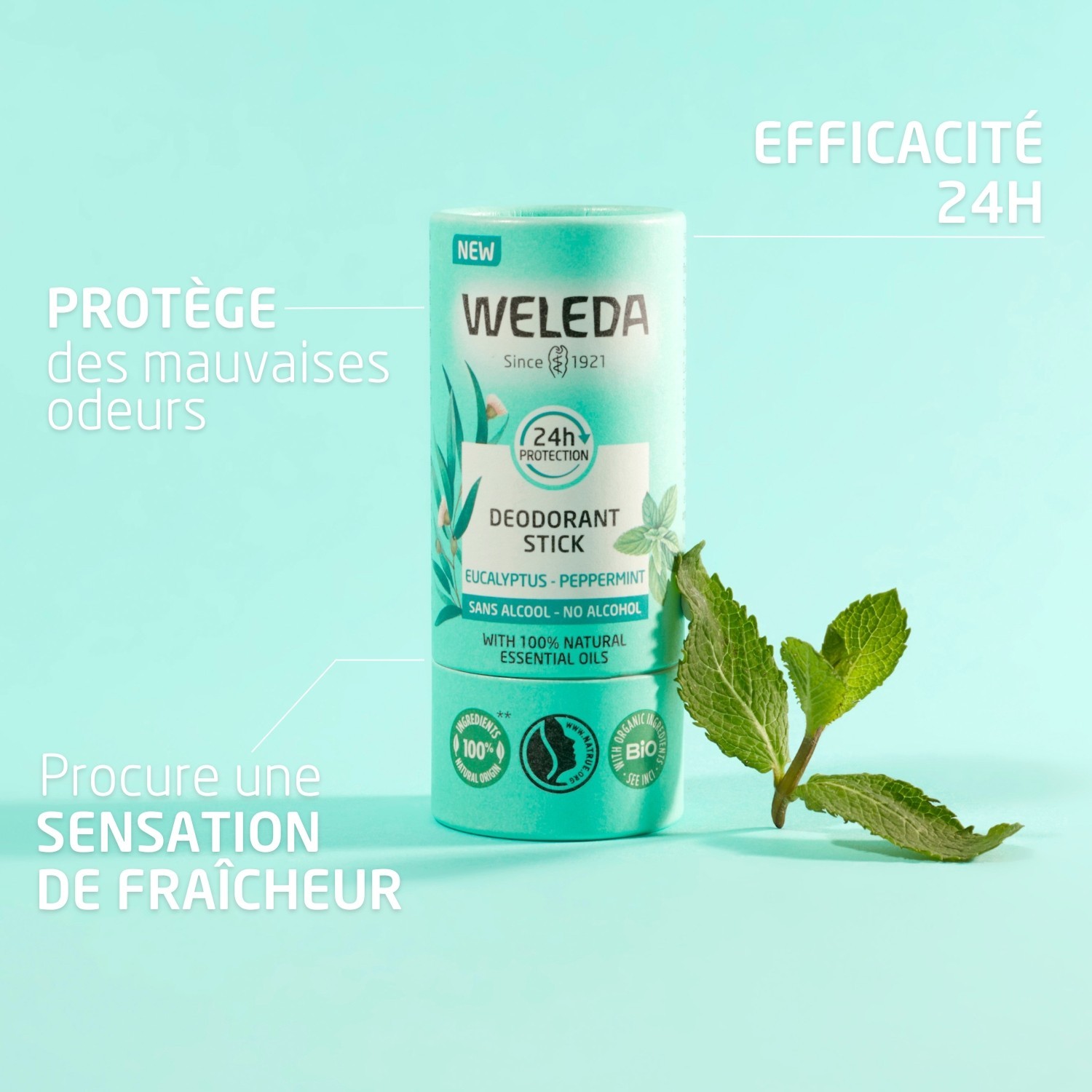 Weleda Deodorant stick Eucalipt Mentă