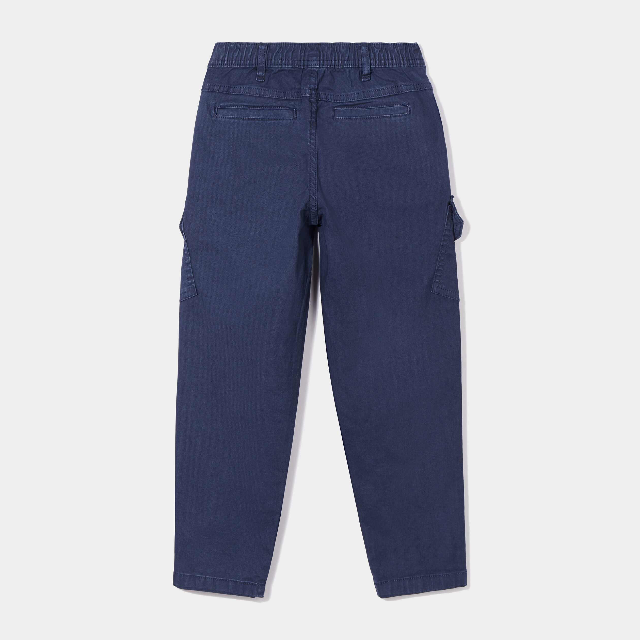 Pantalon cargo 7 8ème coton Creeks bleu marine fille | La Halle